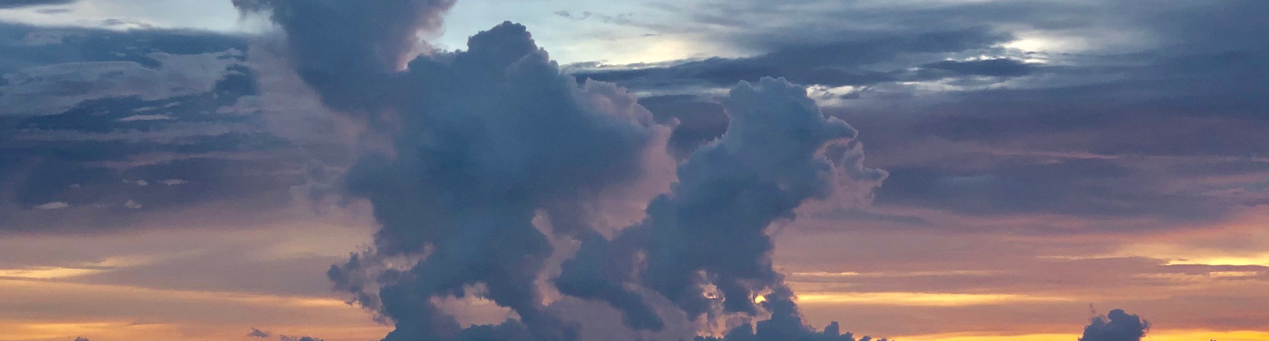 Evening sky over the bay